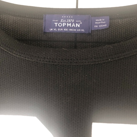 Topman Football style t-shirt ,XL, Black - Picture 4 of 4